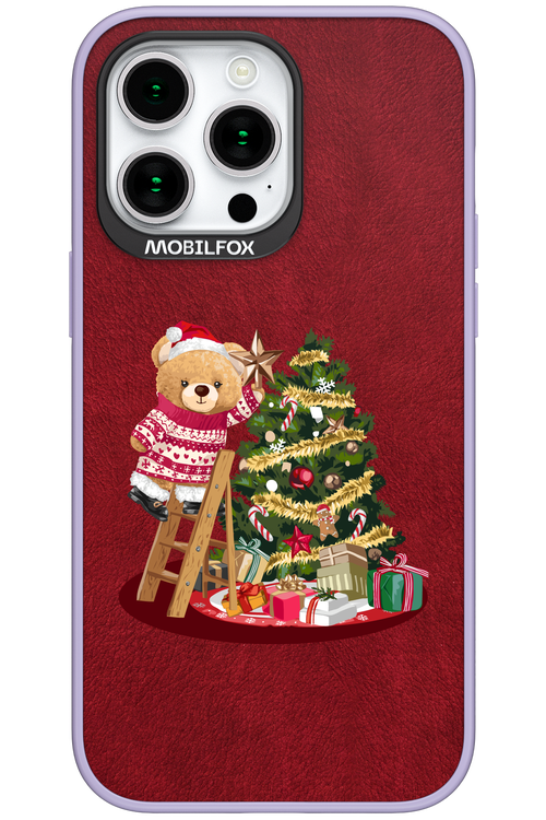 Christmas Bear (Burgundy) - Apple iPhone 15 Pro Max