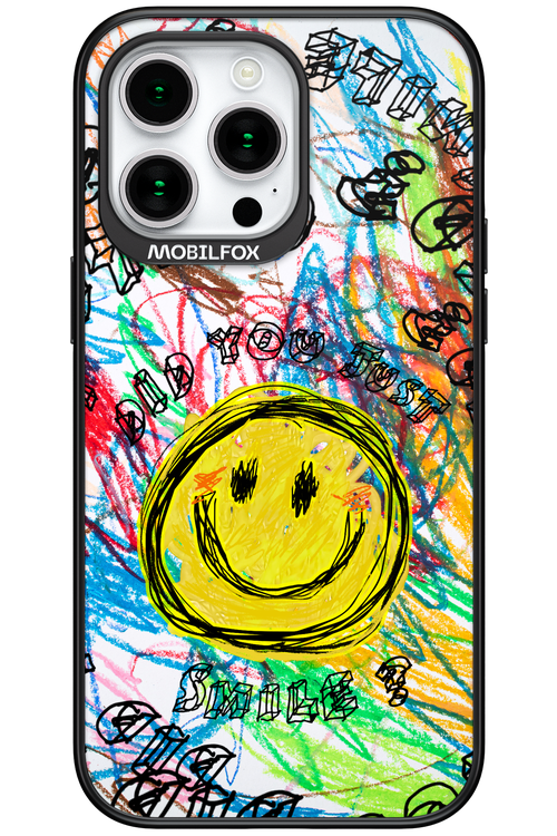 Crayon Smiley Colorful - Apple iPhone 15 Pro Max