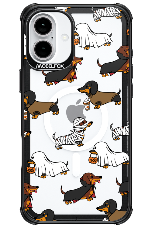 Scary Dachshund (Transparent) - Apple iPhone 16 Plus
