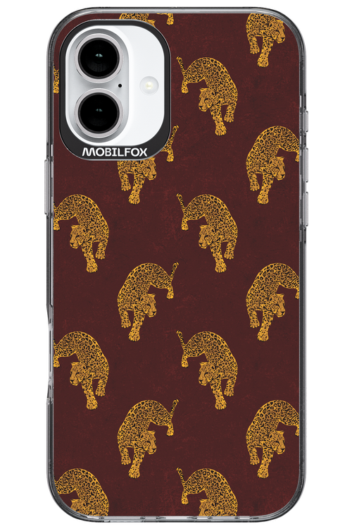 Burgundy Leopard Pattern - Apple iPhone 16 Plus