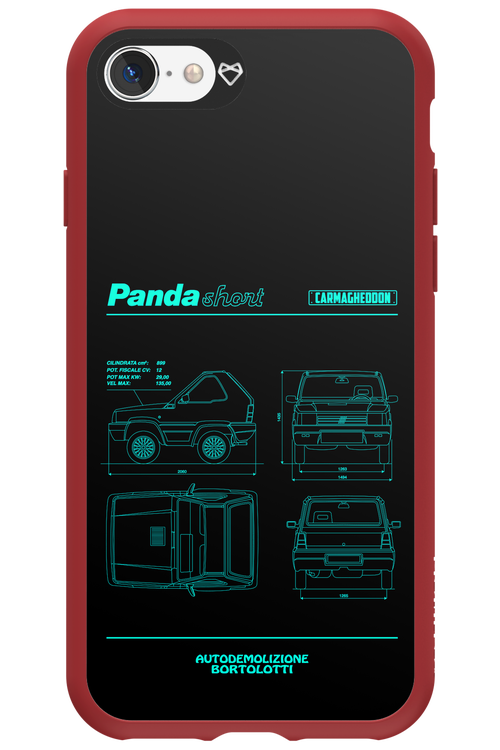 Panda Car Blue - Apple iPhone 8