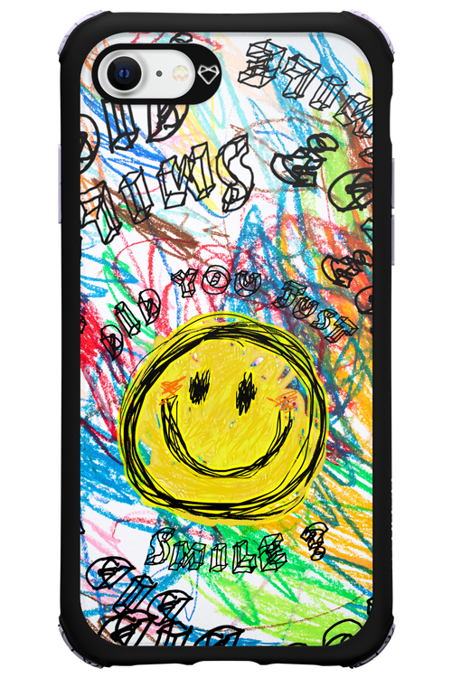 Crayon Smiley Colorful - Apple iPhone 8