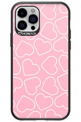 Line Heart Pink - Apple iPhone 12 Pro