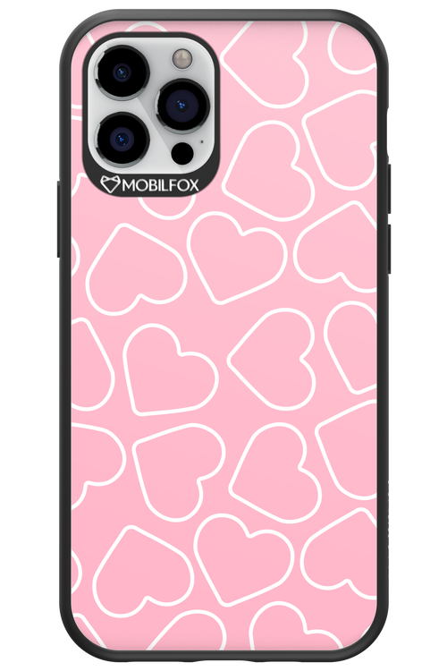 Line Heart Pink - Apple iPhone 12 Pro