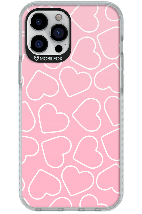 Line Heart Pink - Apple iPhone 12 Pro Max