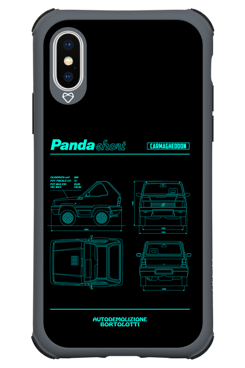 Panda Car Blue - Apple iPhone XS