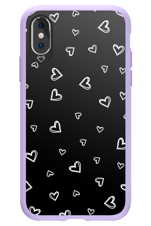 Monochrome Hearts 2.0 - Apple iPhone X