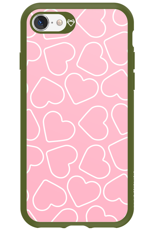 Line Heart Pink - Apple iPhone SE 2020