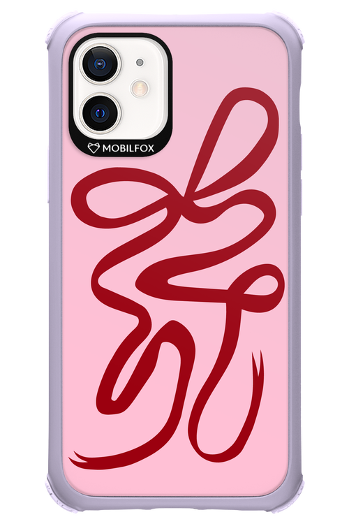 Burgundy Bow - Apple iPhone 12
