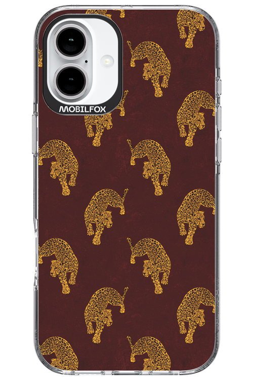 Burgundy Leopard Pattern - Apple iPhone 16 Plus