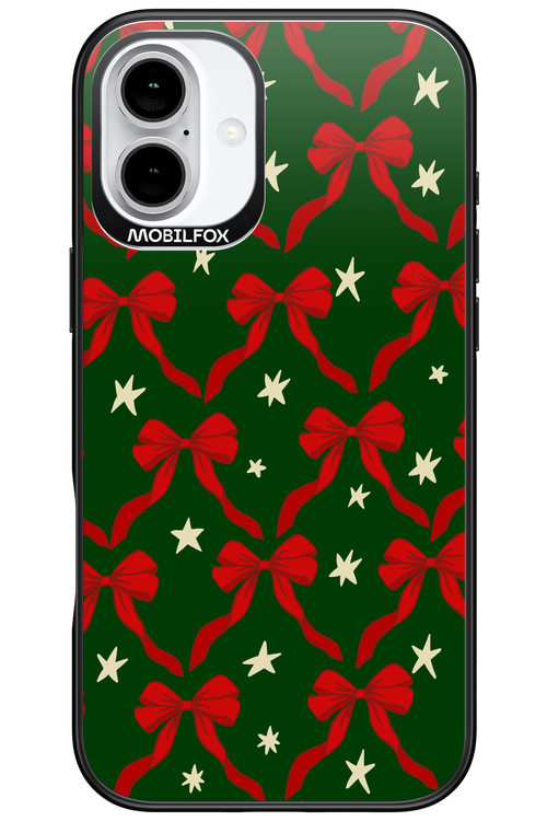 Bow & Stars (Green) - Apple iPhone 16 Plus