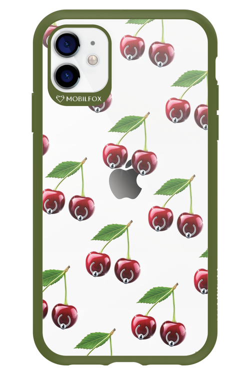 Spicy Cherries Transparent - Apple iPhone 11