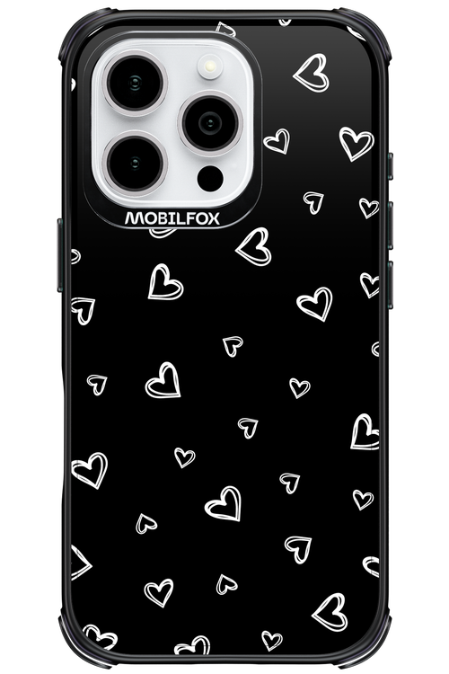 Monochrome Hearts 2.0 - Apple iPhone 16 Pro