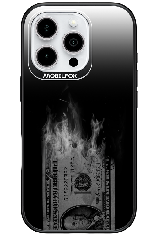 Money Burn B&W - Apple iPhone 16 Pro