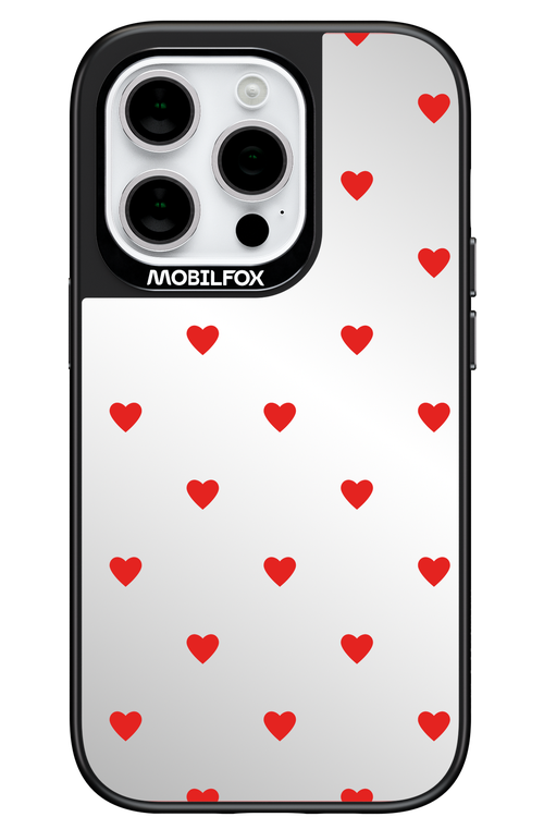 Mini Hearts Red Mirror 2.0 - Apple iPhone 14 Pro
