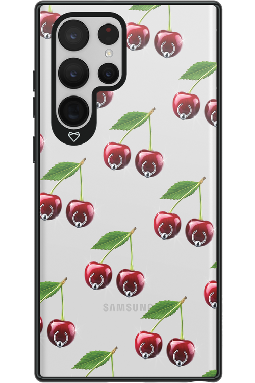 Spicy Cherries Transparent - Samsung Galaxy S22 Ultra