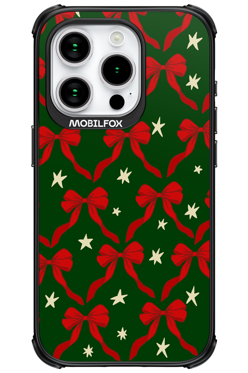Bow & Stars (Green) - Apple iPhone 15 Pro