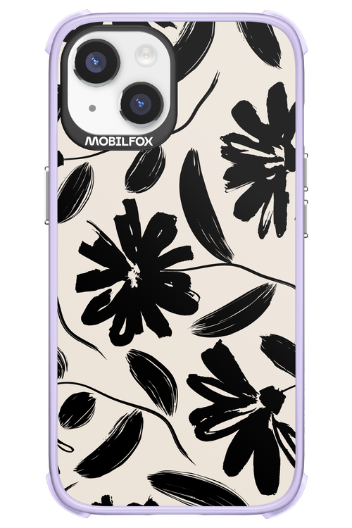 Monochrome Flowerss - Apple iPhone 14