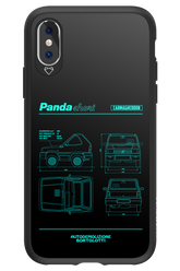 Panda Car Blue - Apple iPhone XS