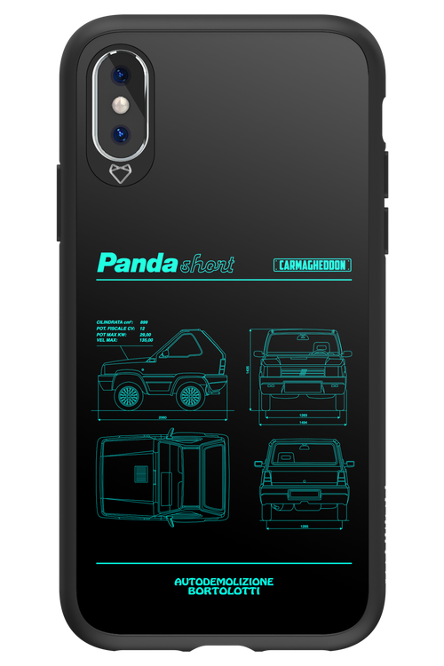 Panda Car Blue - Apple iPhone XS