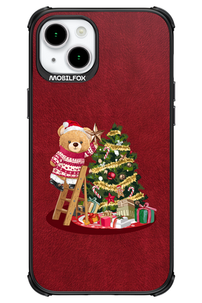 Christmas Bear (Burgundy) - Apple iPhone 15 Plus