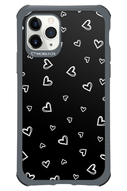 Monochrome Hearts 2.0 - Apple iPhone 11 Pro