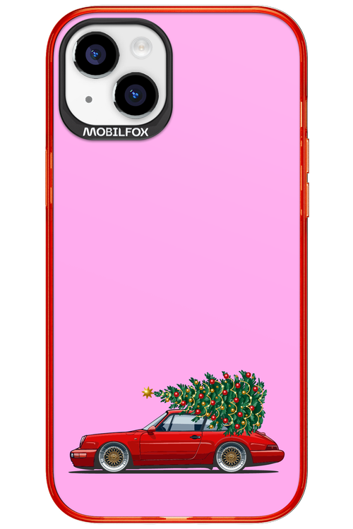 XMAS Car Pink - Apple iPhone 15 Plus