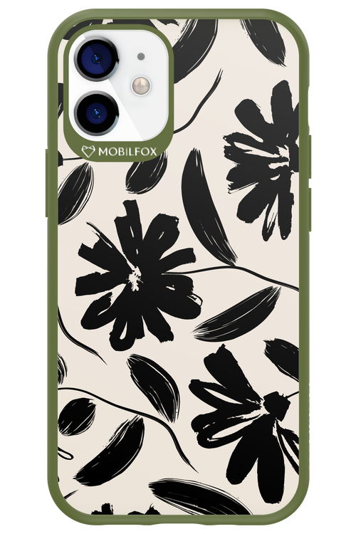 Monochrome Flowerss 2.0 - Apple iPhone 12 Mini