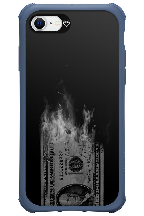 Money Burn B&W - Apple iPhone 8