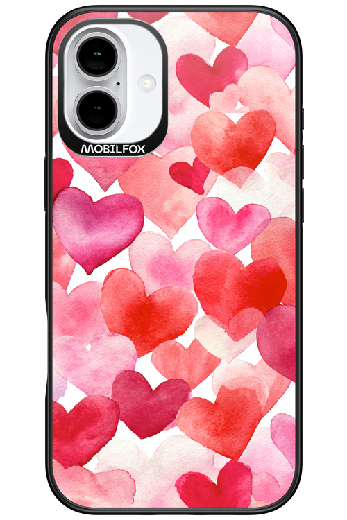 Water Painted Heart 2.0 - Apple iPhone 16 Plus
