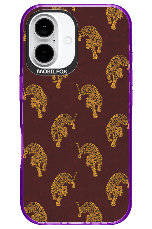 Burgundy Leopard Pattern - Apple iPhone 16