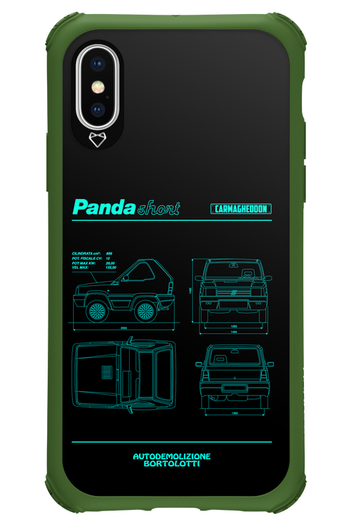 Panda Car Blue - Apple iPhone XS