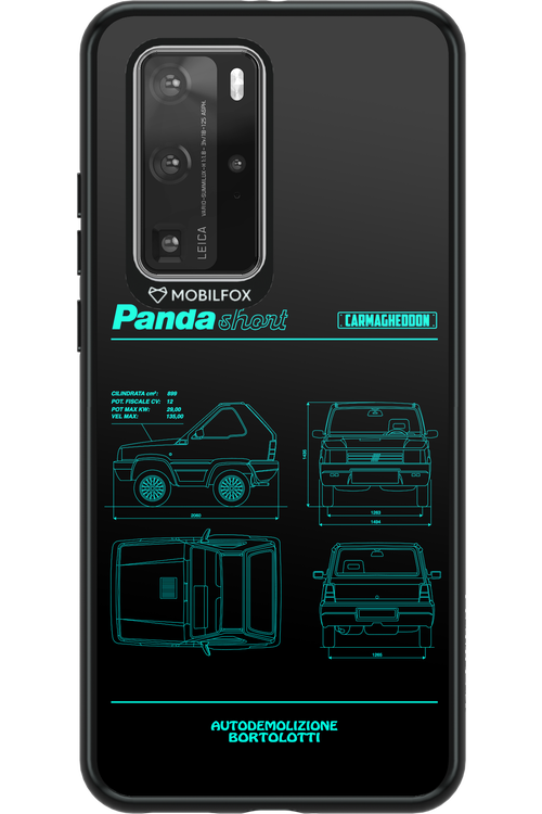 Panda Car Blue - Huawei P40 Pro