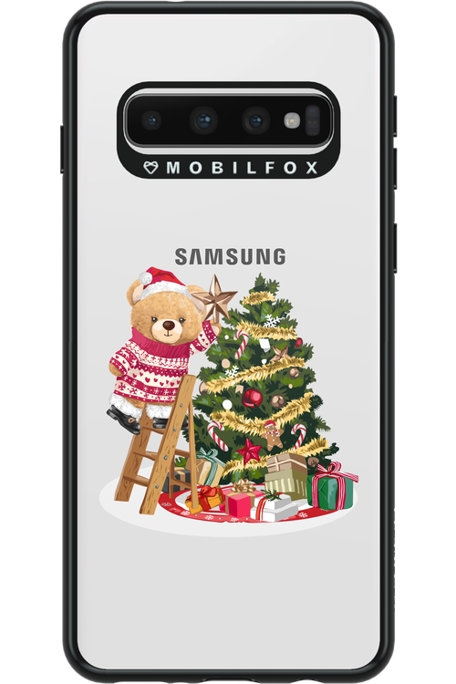 Christmas Bear (Transparent) - Samsung Galaxy S10