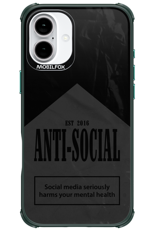 ANTI-SOCIAL (BLVCK) 2.0 - Apple iPhone 16 Plus