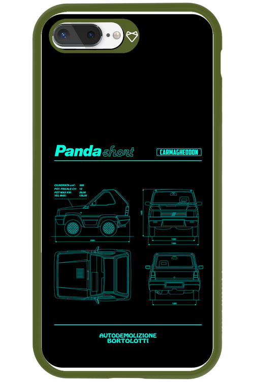 Panda Car Blue - Apple iPhone 8 Plus