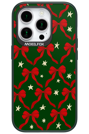 Bow & Stars (Green) - Apple iPhone 15 Pro