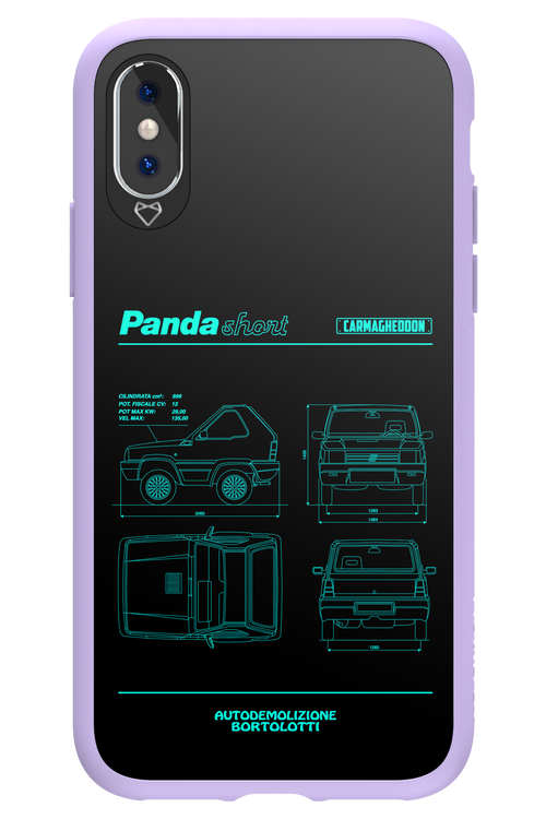 Panda Car Blue - Apple iPhone XS