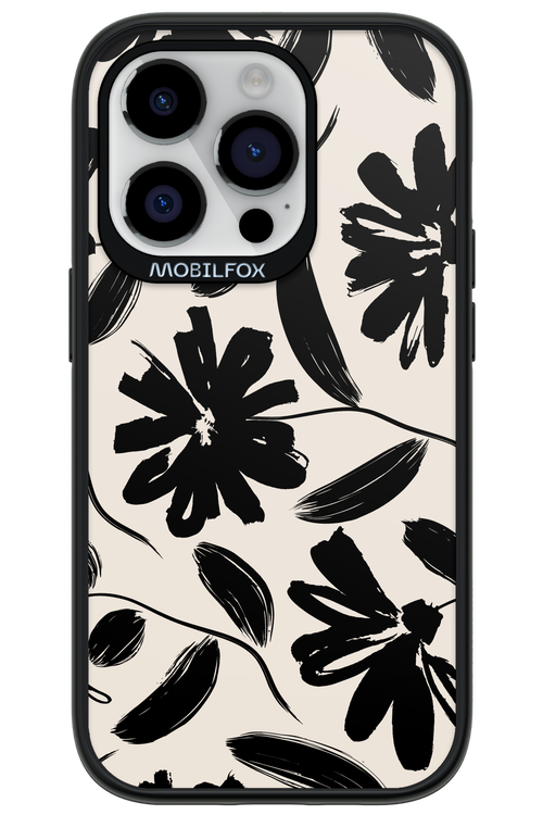 Monochrome Flowerss 2.0 - Apple iPhone 14 Pro
