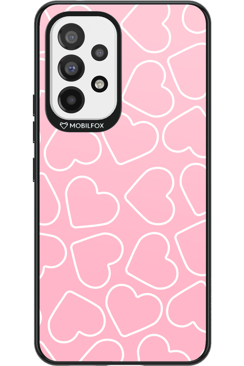 Line Heart Pink - Samsung Galaxy A53