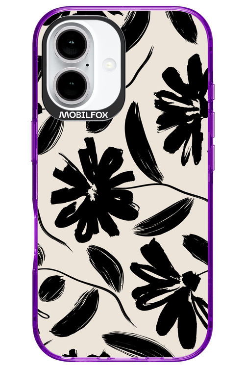 Monochrome Flowerss - Apple iPhone 16