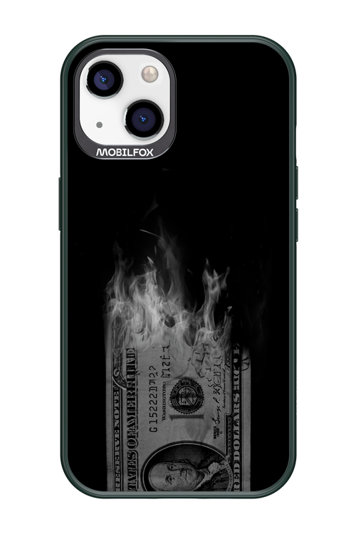 Money Burn B&W - Apple iPhone 13