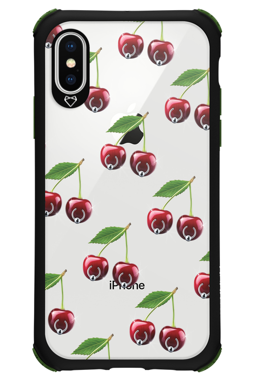 Spicy Cherries Transparent - Apple iPhone X