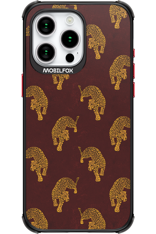 Burgundy Leopard Pattern - Apple iPhone 15 Pro Max
