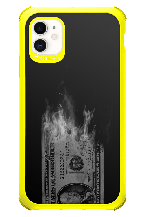 Money Burn B&W - Apple iPhone 11