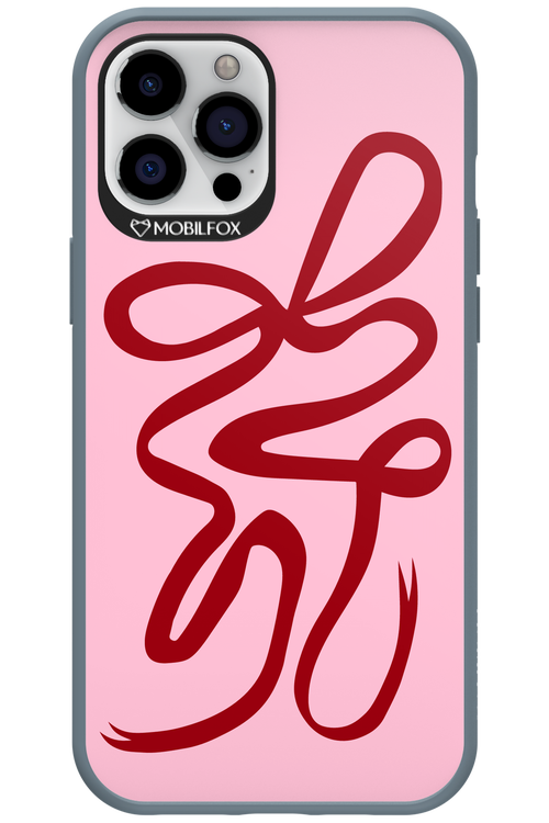 Burgundy Bow - Apple iPhone 12 Pro Max
