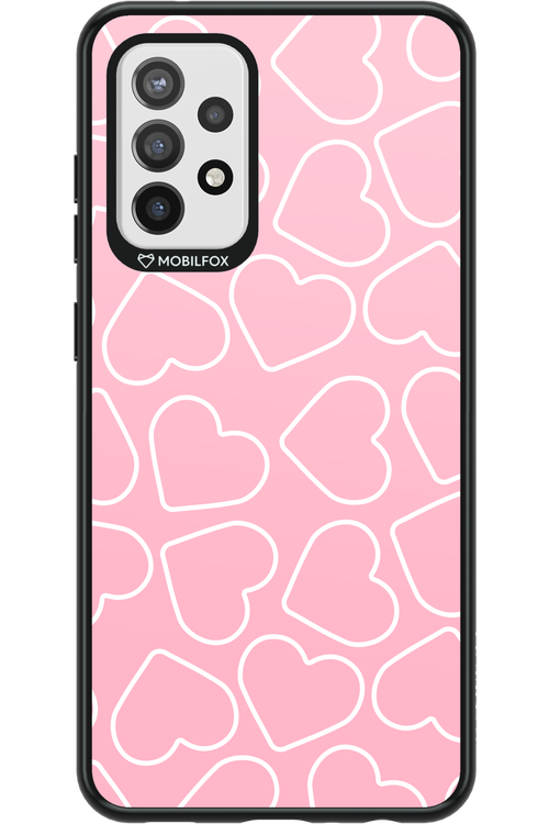 Line Heart Pink - Samsung Galaxy A72