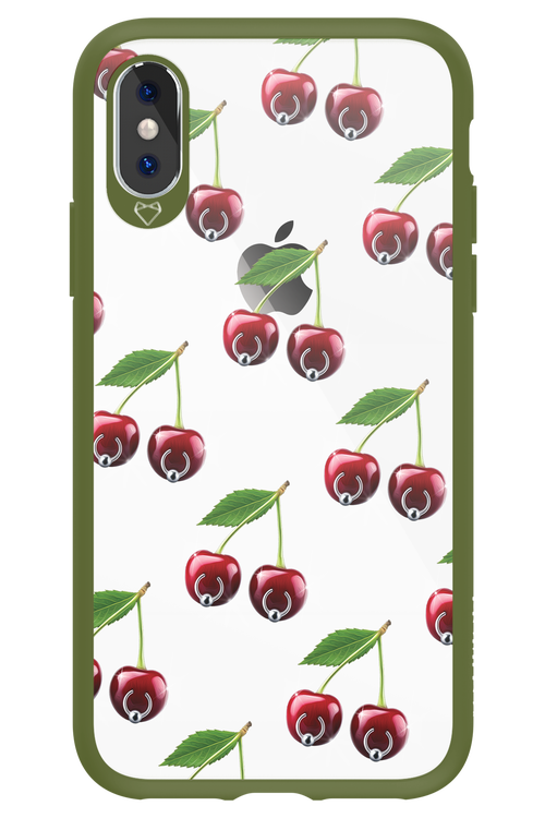 Spicy Cherries Transparent - Apple iPhone X