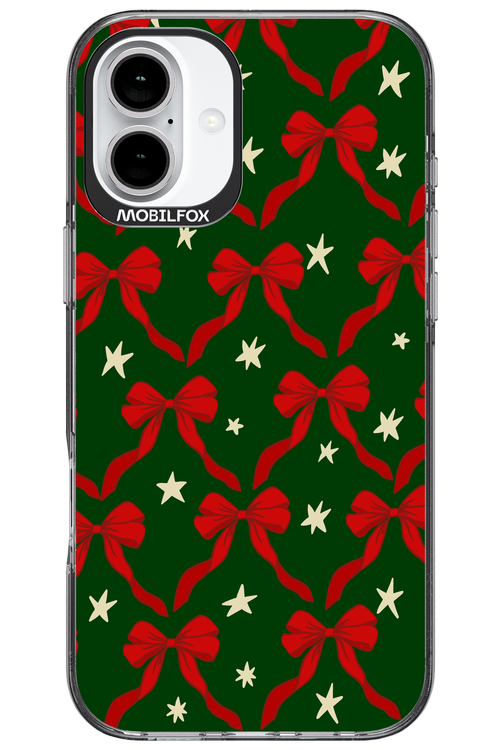 Bow & Stars (Green) - Apple iPhone 16 Plus