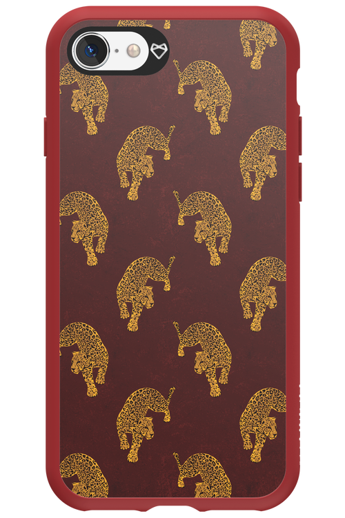 Burgundy Leopard Pattern - Apple iPhone 8